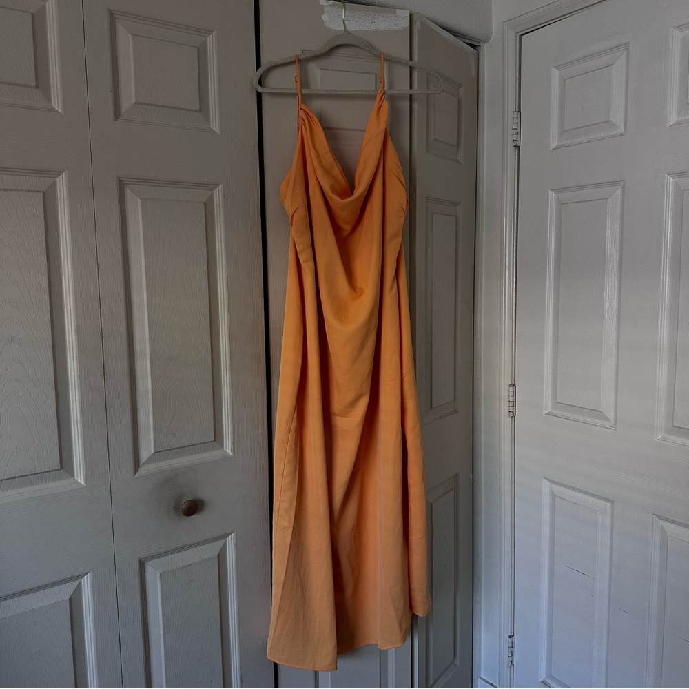 ASOS Curve Vibrant Orange Maxi Dress